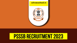 PSSSB Recruitment 2023, 